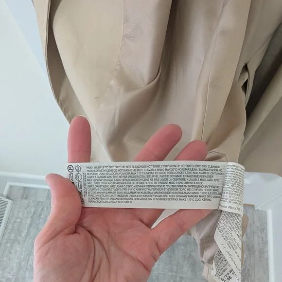 Mango Beige Double-Breasted Trench Coat with Belt - Picture 8 of 14